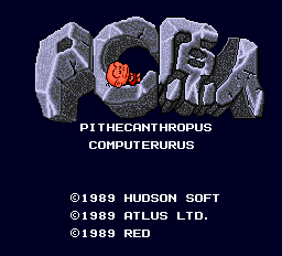PC Genjin - Pithecanthropus Computerurus Title Screen